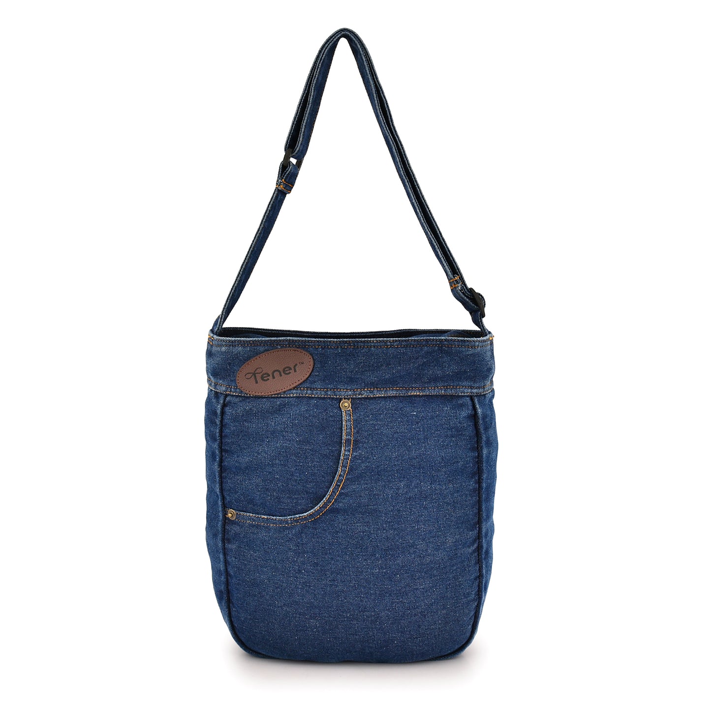 Denim Originals Crossbody Set – Contrast Sling & Tote